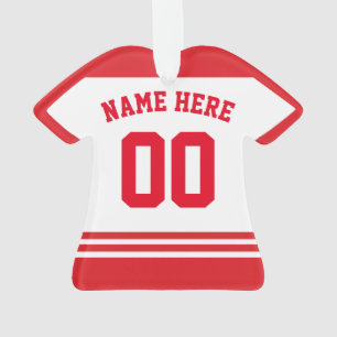 Jersey Name & Number Ornament Template, Hockey LAX