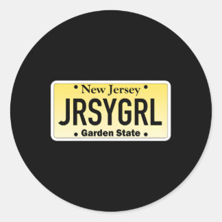 Jersey New Jersey License Plate Classic Round Sticker