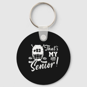 Jersey Number 53 Hockey Mom That's My Senior Hocke Keychain
