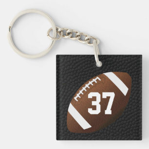 Jersey NUMBER or MONOGRAM Football Keychains