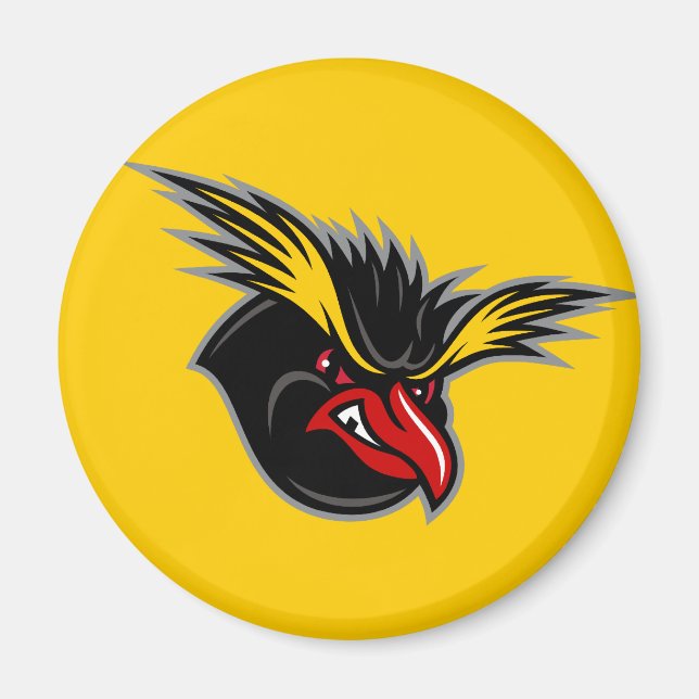 Jersey Penguins "Angry Penguin" Round Magnet (Front)