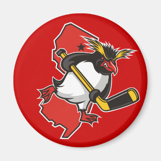 Jersey Penguins Round Magnet