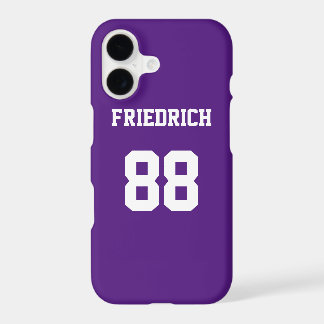 Jersey pourpre avec nom et numéro