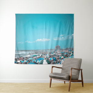 Jersey Shore Coastal Beach Art Tapestry