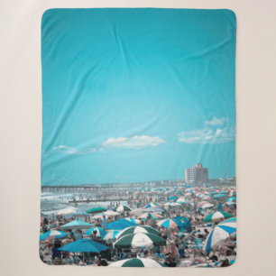 Jersey Shore Coastal Beach Sherpa Blanket