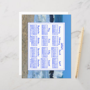 Jersey Shore Photo 2025 Calendar with Fabric Font