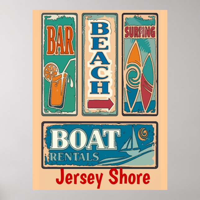 Jersey Shore Signs change or edit text (Front)