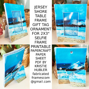 Jersey Shore Table Frame Gift Tag Ornament Paper