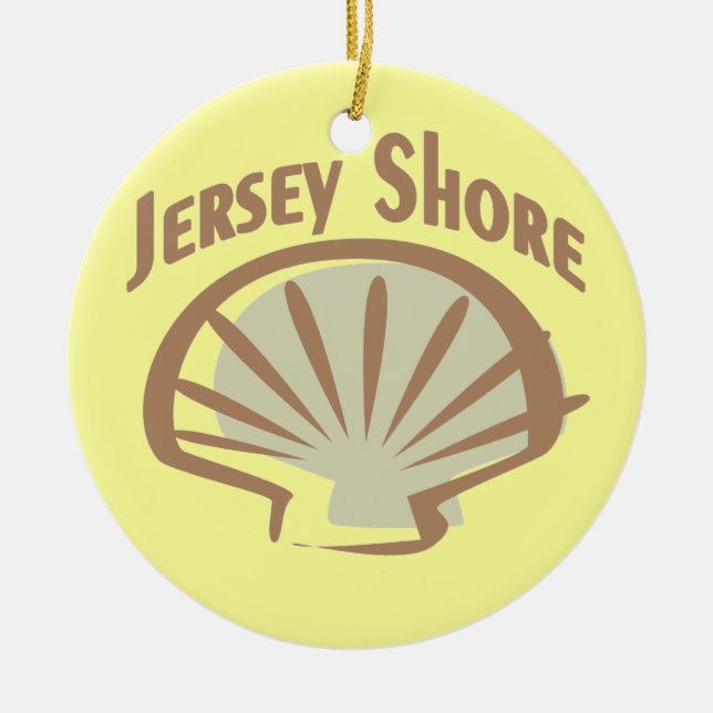 Jersey Shore Vintage Ceramic Ornament (Front)