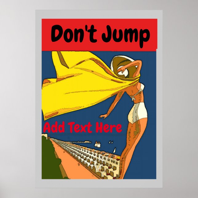 Jersey Shore Vintage Style, add text Poster (Front)