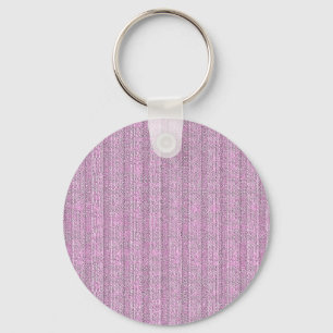 Jersey Stripe Knit Pattern in Powder Pink Keychain
