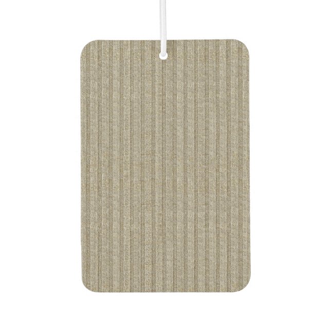 Jersey Stripe Knit Pattern in Soft Beige Air Freshener (Front)