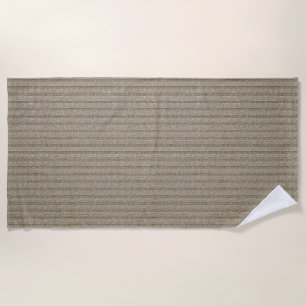 Jersey Stripe Knit Pattern in Soft Beige Beach Towel