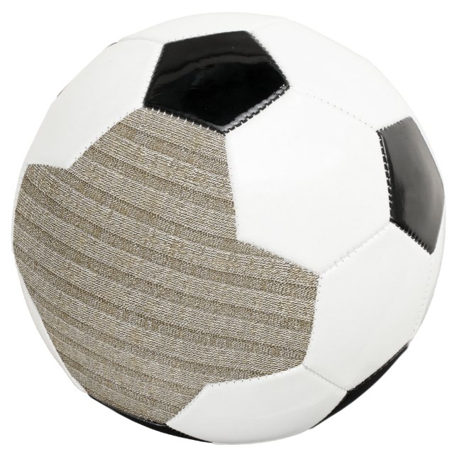Jersey Stripe Knit Pattern in Soft Beige Soccer Ball (Three Quarter)