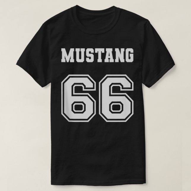 Jersey Style Classic Mustang 66 1966 Horse Airplan T-Shirt (Design Front)