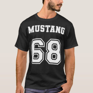 Jersey Style Classic Mustang 68 1968 Horse Airplan T-Shirt