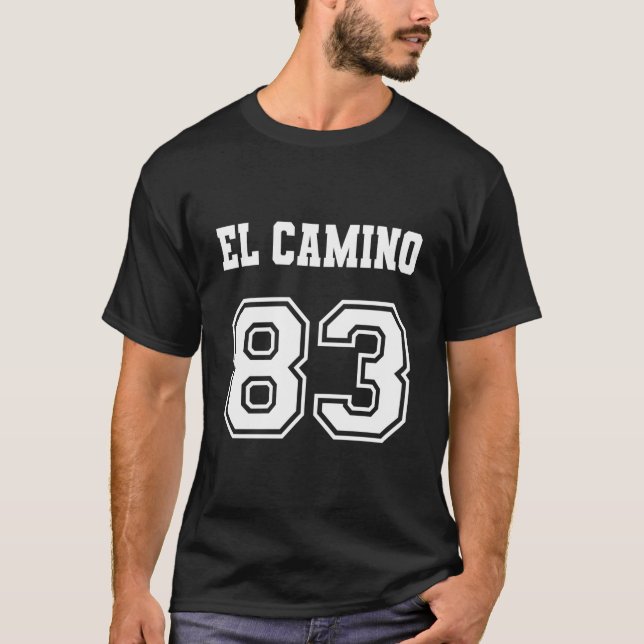 Jersey Style El Camino 83 1983 Old School Muscle C T-Shirt (Front)
