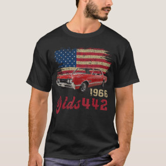 Jersey Style Olds 442 66 1966 Loves Old School Mus T-Shirt