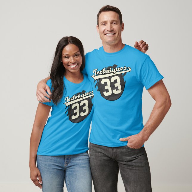 Jersey Style Personalized Techniques Double Sided T-Shirt (Unisex)