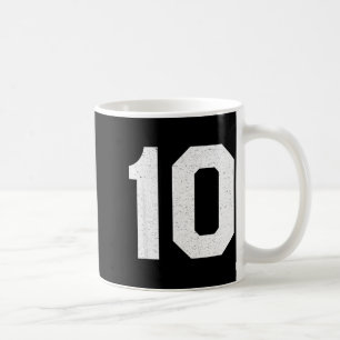 Jersey uniform number #10 10th birthday  coffee mug