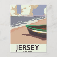 Jersey vintage seaside travel poster
