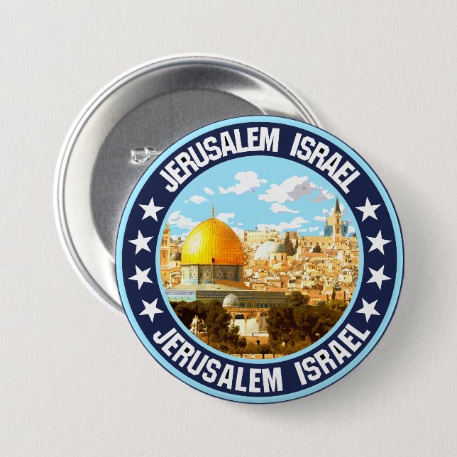 Jerusalem                                          3 inch round button (Front & Back)