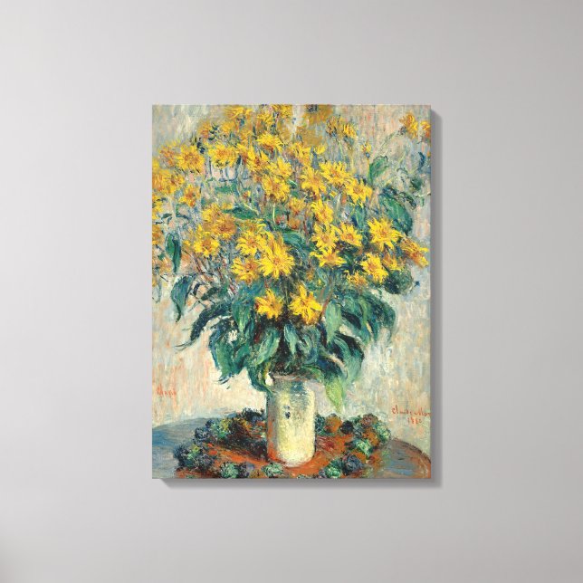 Jerusalem Artichoke Flowers, 1880 (oil on canvas) Canvas Print (Front)