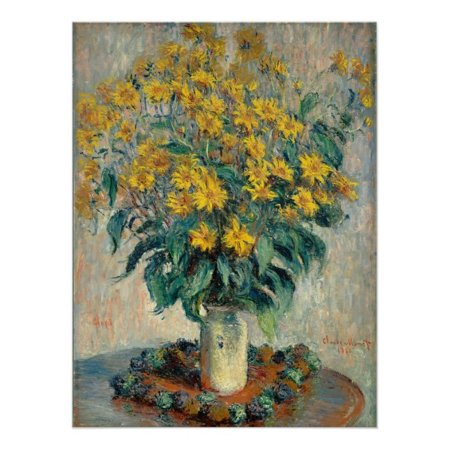 Jerusalem Artichoke Flowers, 1880 (oil on canvas) Poster (Front)
