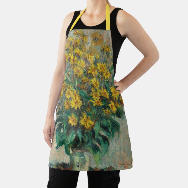 Jerusalem Artichoke Flowers by Claude Monet Apron (Insitu)