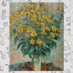 Jerusalem Artichoke Flowers by Claude Monet Jigsaw Puzzle<br><div class="desc">Jerusalem Artichoke Flowers (1880) by Claude Monet is a vintage impressionist fine art floral still life painting featuring blooming yellow Jerusalem artichoke flowers in a vase. About the artist: Claude Monet (1840-1926) was a founder of the French impressionist painting movement with most of his paintings being "en plein air" (in...</div>