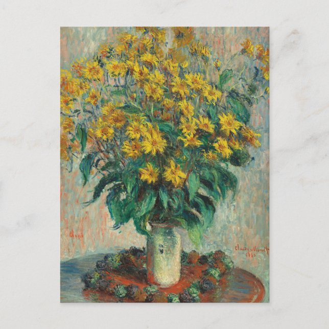Jerusalem Artichoke Flowers by Claude Monet Postcard (Front)