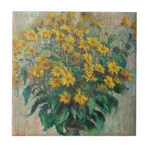 Jerusalem Artichoke Flowers by Claude Monet Tile