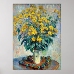 Jerusalem Artichoke Flowers, Claude Monet Poster