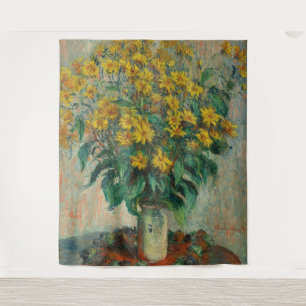Jerusalem Artichoke Flowers - Claude Monet Tapestry