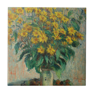 Jerusalem Artichoke Flowers - Claude Monet Tile