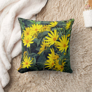 Jerusalem Artichoke Flowers Throw Pillow