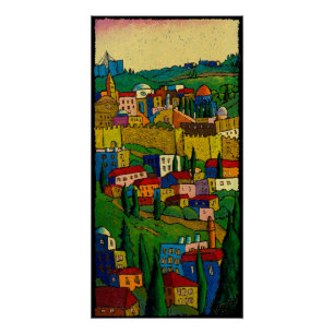 Jerusalem at Dawn, Jonathan Kis-Lev Poster II