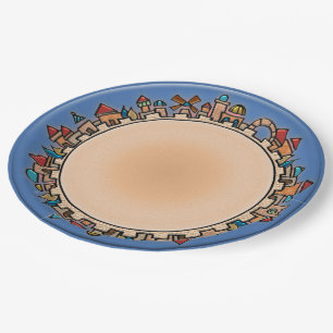 Jerusalem At Last Paper Plate