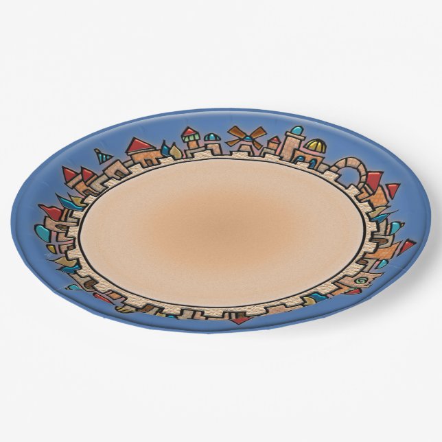 Jerusalem At Last Paper Plate (Angled)