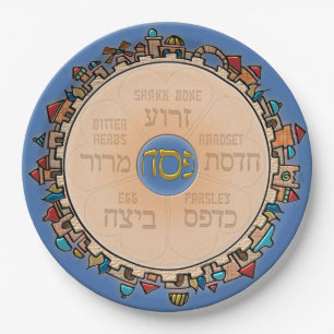 Jerusalem At Last (Seder) Paper Plate