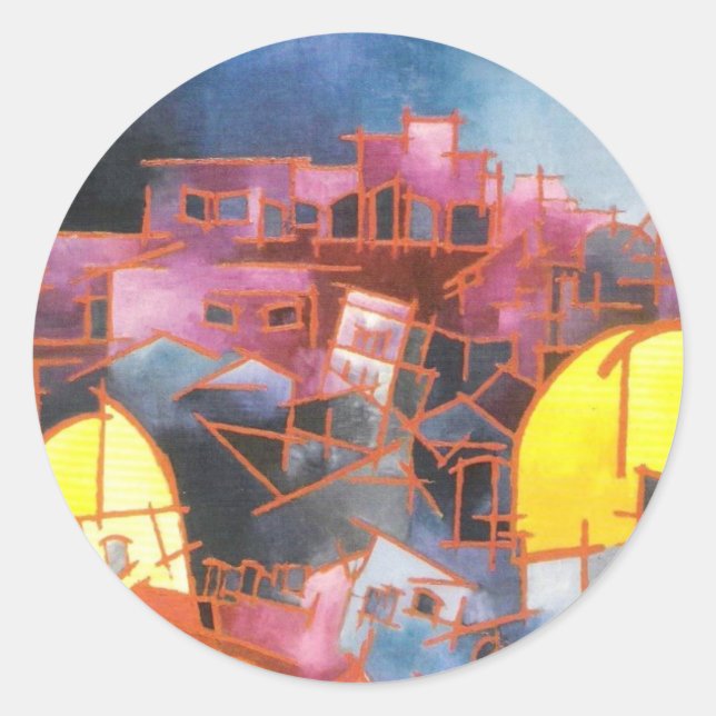 Jerusalem At Night Classic Round Sticker (Front)