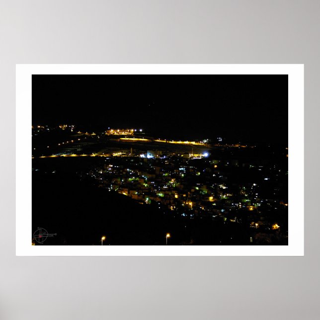 Jerusalem at night poster (Front)