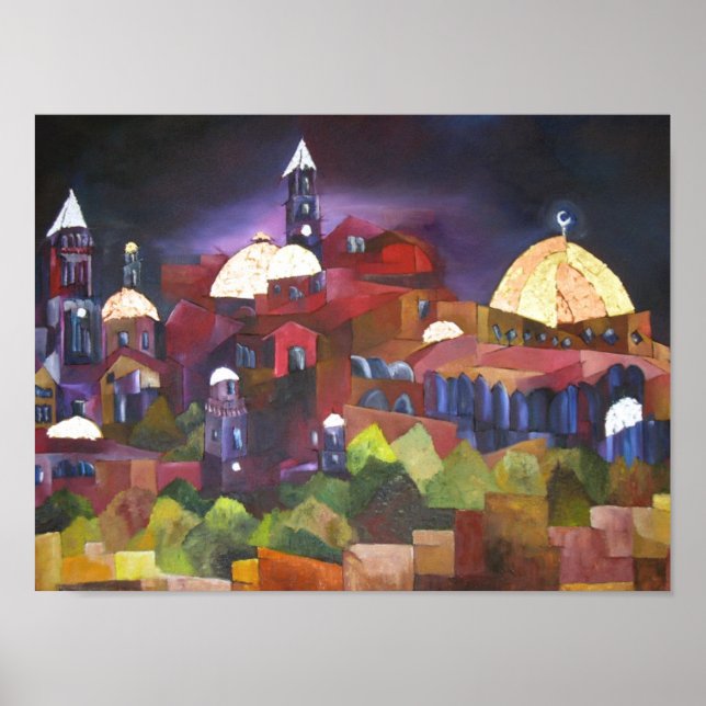 Jerusalem At Night Poster (Front)