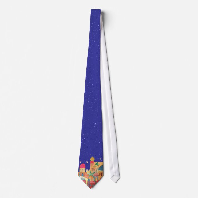 Jerusalem City Colourful Art Tie (Front)