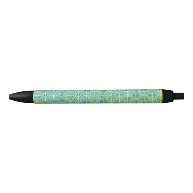 Jerusalem cross black ink pen (Front)