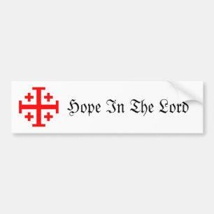 Jerusalem Cross Bumper Sticker