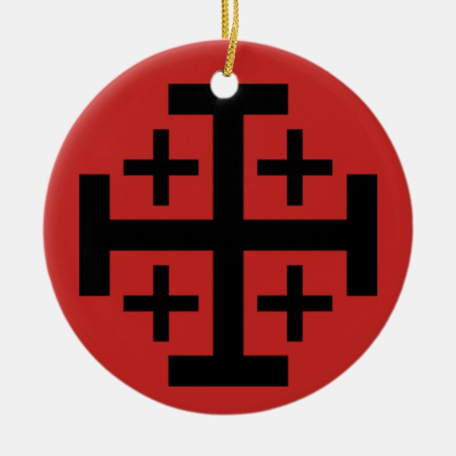 Jerusalem Cross Christmas Ornament (Front)