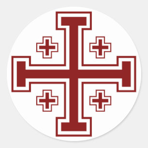Jerusalem Cross Classic Round Sticker