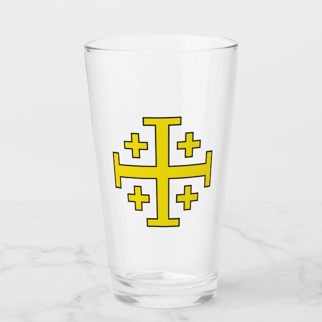 Jerusalem cross glass (Front)
