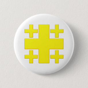 Jerusalem cross Jerusalem 2 Inch Round Button